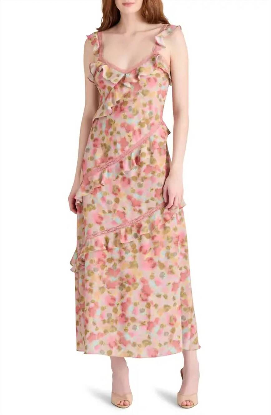NEW STEVE MADDEN versailles ruffle dress in pink